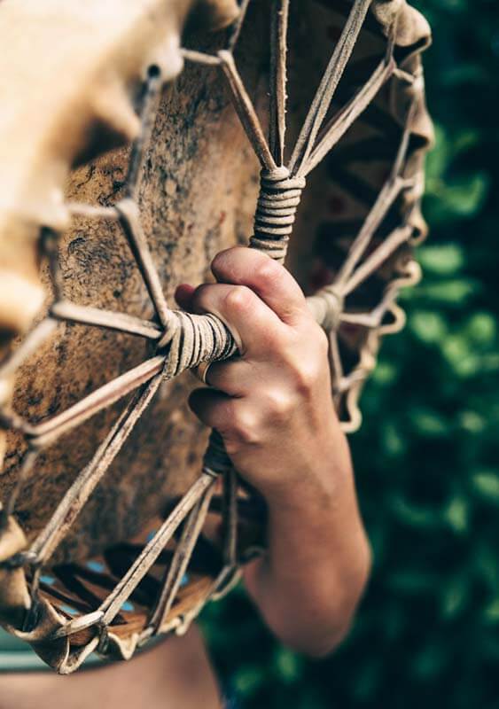 30,5 Cm, Style Amérindien, Tambour Chamanique Fait Main